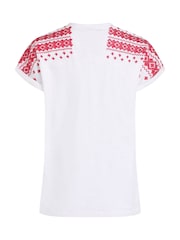 Weird Fish White Tildare Embroidered Jersey Top - Image 8 of 8