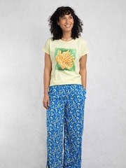 Weird Fish Blue Kannina Printed Trousers - Image 3 of 7