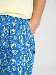 Weird Fish Blue Kannina Printed Trousers - Image 4 of 7