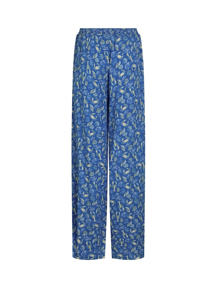 Weird Fish Blue Kannina Printed Trousers - Image 7 of 7