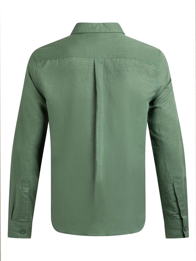 Weird Fish Shaun Linen Rich Long Sleeve Shirt - Imagem 2 de 2