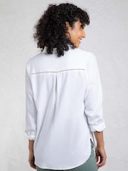 Weird Fish White Layla Linen Rich Shirt - Image 3 of 8