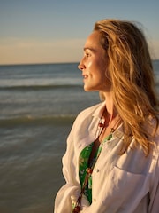 Weird Fish White Layla Linen Rich Shirt - Image 6 of 8