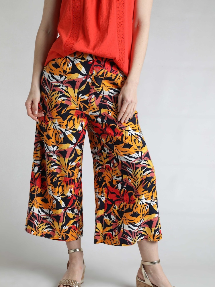 Weird Fish Brown Mossa Printed Culottes - Image 2 of 7