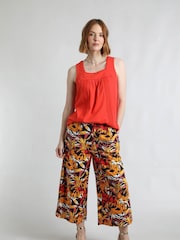 Weird Fish Brown Mossa Printed Culottes - Image 4 of 7