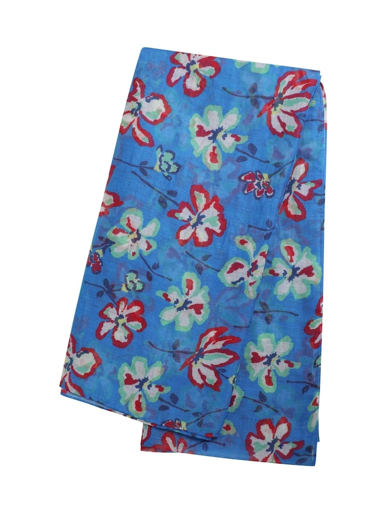 Weird Fish Blue Kiera Printed Sarong Scarf - Image 6 of 6
