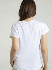 Weird Fish White Painterly Palm Graphic Print T-Shirt - Image 3 of 6
