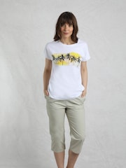 Weird Fish White Painterly Palm Graphic Print T-Shirt - Image 4 of 6