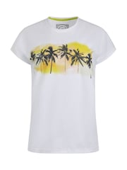 Weird Fish White Painterly Palm Graphic Print T-Shirt - Image 5 of 6