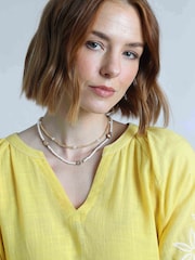 Weird Fish Yellow Emma Crepe Printed Blouse - Image 6 of 8