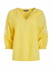 Weird Fish Yellow Emma Crepe Printed Blouse - Image 7 of 8