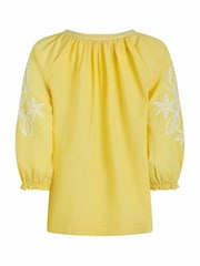 Weird Fish Yellow Emma Crepe Printed Blouse - Image 8 of 8