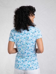 Weird Fish CHAMBRAY BLUE Ericak Printed Pocket T-Shirt - Image 3 of 8