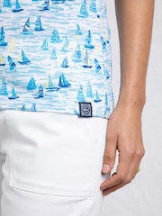Weird Fish CHAMBRAY BLUE Ericak Printed Pocket T-Shirt - Image 6 of 8