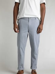 Weird Fish Blue Charleigh Textured Chino Trousers - Image 1 of 9