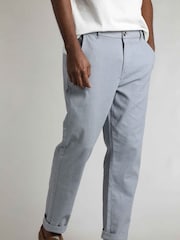 Weird Fish Blue Charleigh Textured Chino Trousers - Image 2 of 9