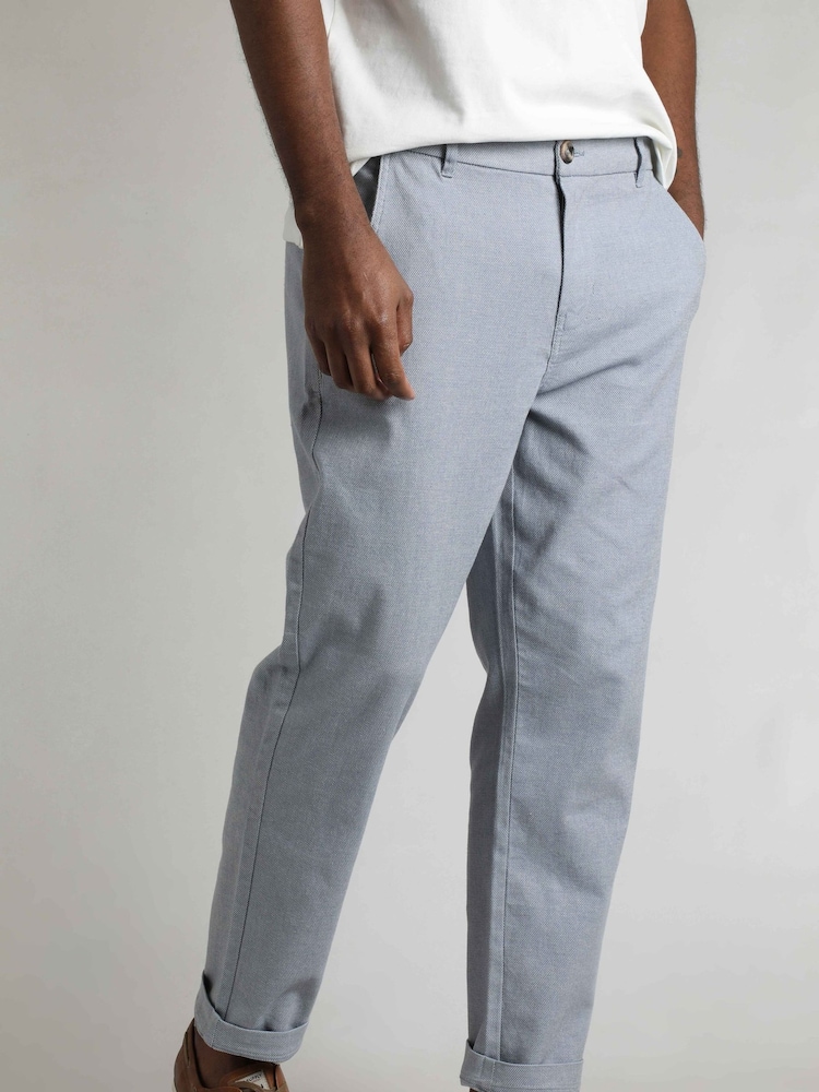 Weird Fish Blue Charleigh Textured Chino Trousers - Image 2 of 9