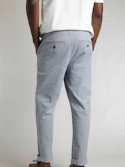 Weird Fish Blue Charleigh Textured Chino Trousers - Image 3 of 9