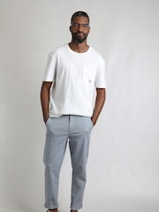 Weird Fish Blue Charleigh Textured Chino Trousers - Image 4 of 9