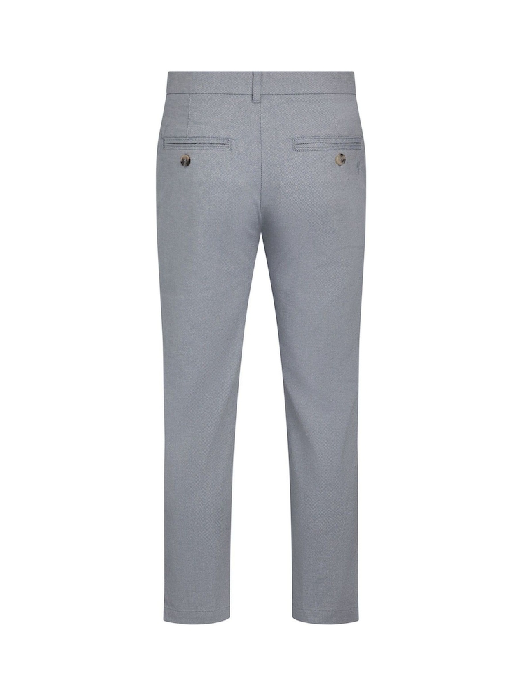 Weird Fish Blue Charleigh Textured Chino Trousers - Image 9 of 9