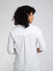 Weird Fish White Camille Broidery Cotton Shirt - Image 2 of 7