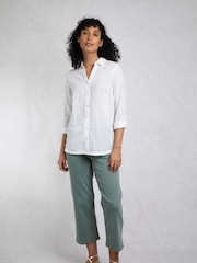 Weird Fish White Camille Broidery Cotton Shirt - Image 3 of 7