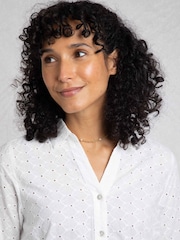 Weird Fish White Camille Broidery Cotton Shirt - Image 4 of 7