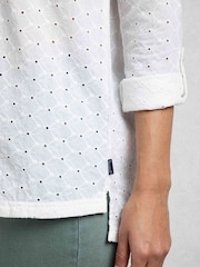 Weird Fish White Camille Broidery Cotton Shirt - Image 5 of 7