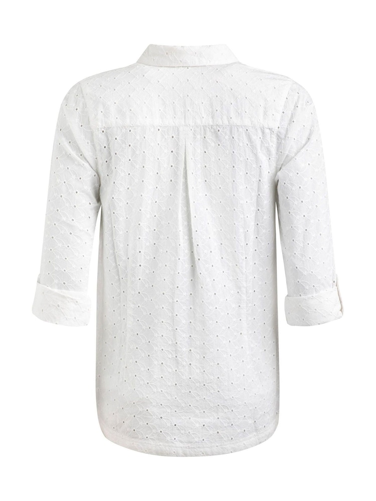 Weird Fish White Camille Broidery Cotton Shirt - Image 7 of 7