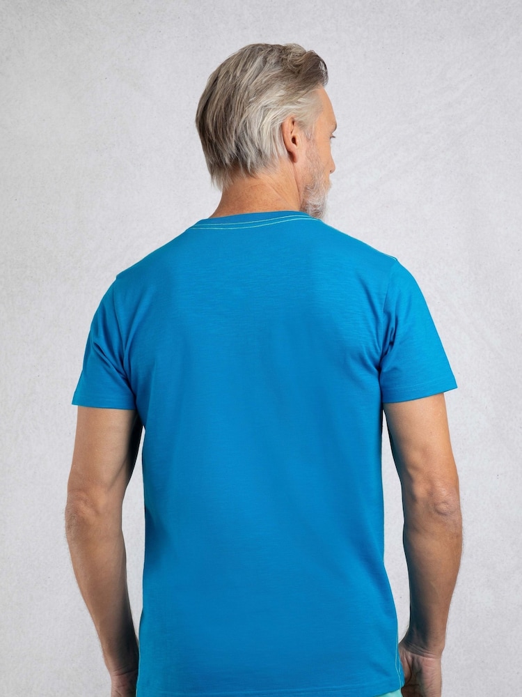 Weird Fish Blue Pineapple Express Graphic Print T-Shirt - Image 2 of 7