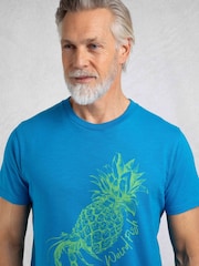 Weird Fish Blue Pineapple Express Graphic Print T-Shirt - Image 3 of 7