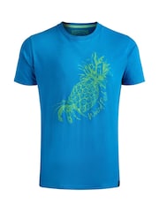 Weird Fish Blue Pineapple Express Graphic Print T-Shirt - Image 6 of 7