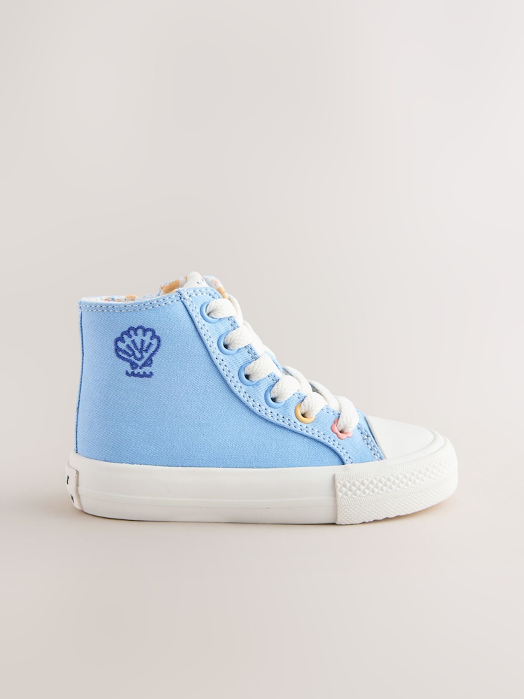 Blue Standard Fit (F) High Top Trainers - Image 2 of 5