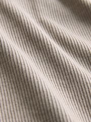The Set Black/White/Taupe 3 Pack Long Sleeve Ribbed Polo Shirts - Image 6 of 6