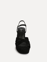 Linzi Black Selene Wide Fit Crossover Platform Sandals - Image 4 of 5