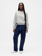 Gap Grey VintageSoft Logo Wedge Sweatshirt - Image 3 of 4