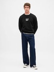 Gap Black Heavyweight Oversized Logo Sweatshirt - Image 3 of 4