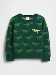 Gap Green Crew Print Sweater (6mths-5yrs) (6mths-5yrs) - Image 1 of 2