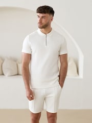 Gym King White Portals Texture Polo Shirt - Image 1 of 4