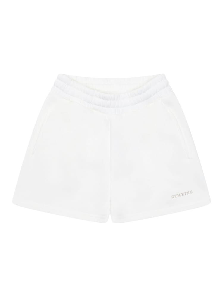 Gym King White 365 Fleece Shorts - Image 1 of 2
