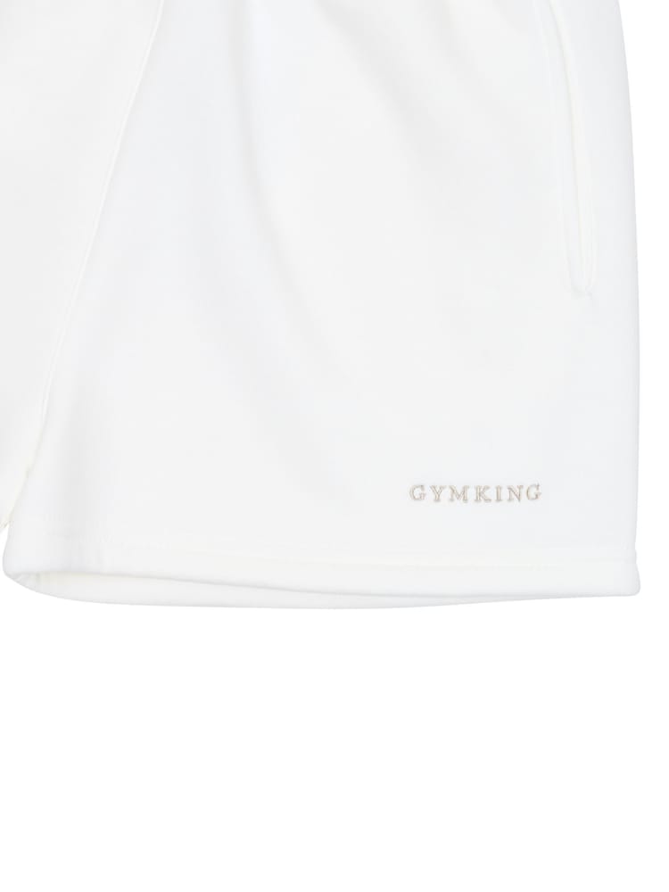Gym King White 365 Fleece Shorts - Image 2 of 2