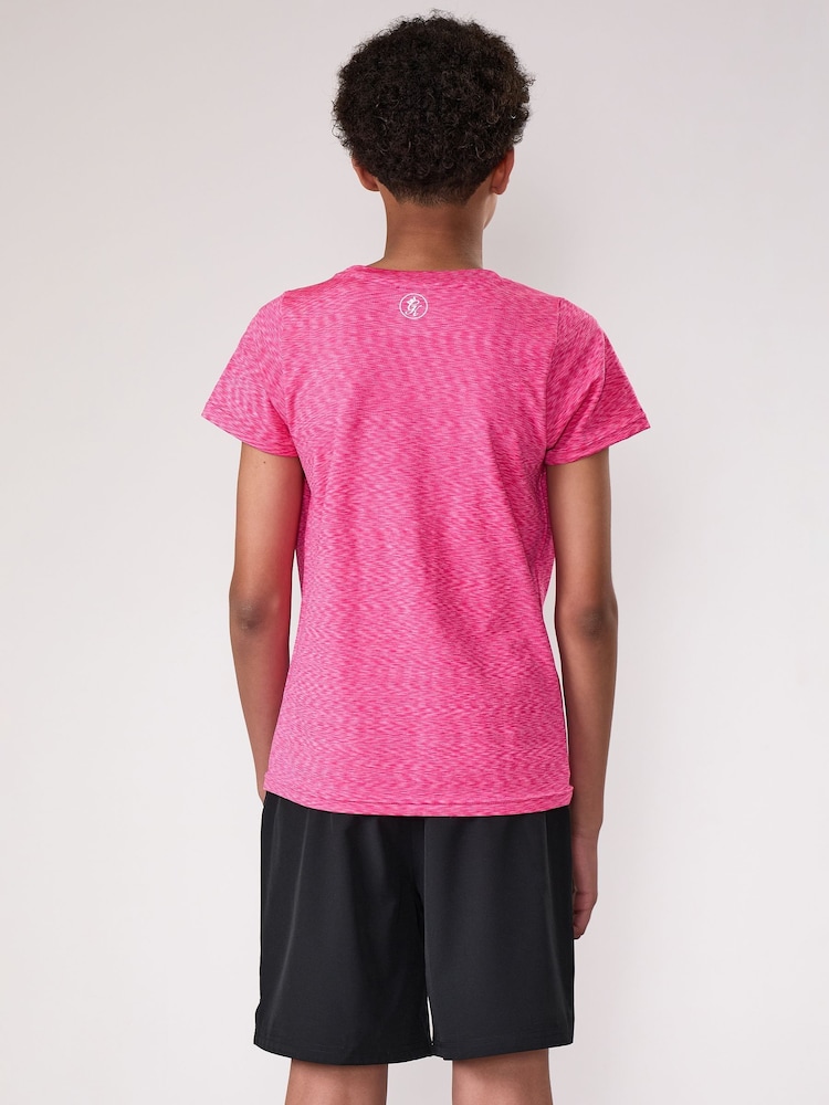 Gym King Pink Seamless Space Dye T-Shirt - Image 2 of 4