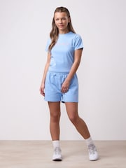 Gym King Blue Relaxed Fit Script Shorts - Image 1 of 4
