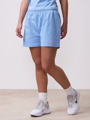 Gym King Blue Relaxed Fit Script Shorts - Image 2 of 4
