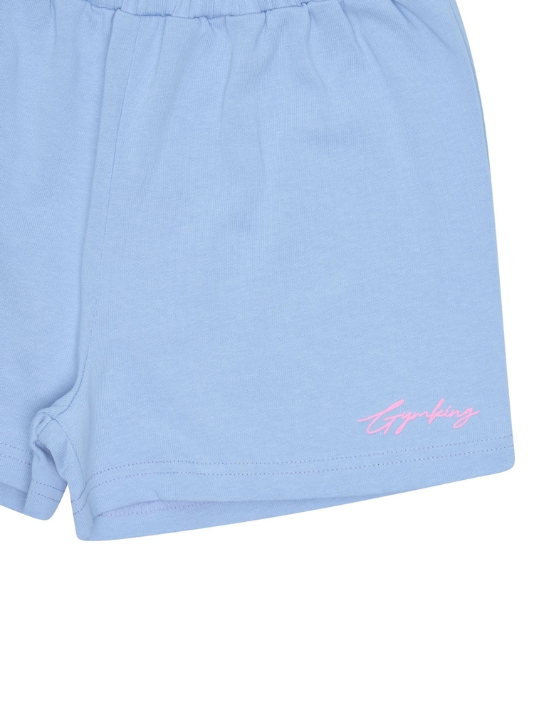 Gym King Blue Relaxed Fit Script Shorts - Image 4 of 4