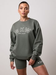 Gym King Grey Oversized Crew Top - Image 1 of 3