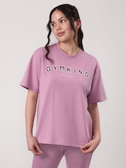 Gym King Purple Boyfriend Shadow T-Shirt - Image 2 of 4