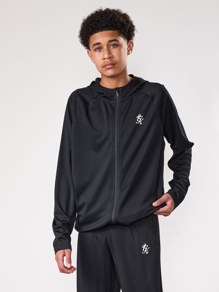 Gym King Black Lightweight Poly Full Zip Jacket - Image 1 of 4