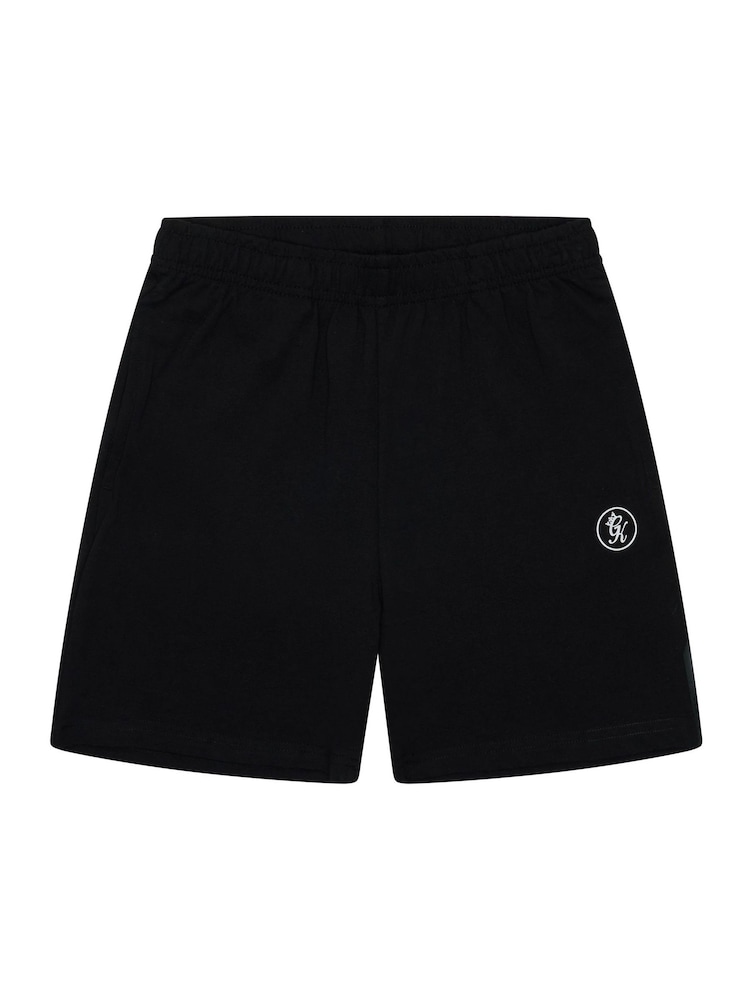 Gym King Black Pro Logo Jersey Shorts - Image 1 of 2