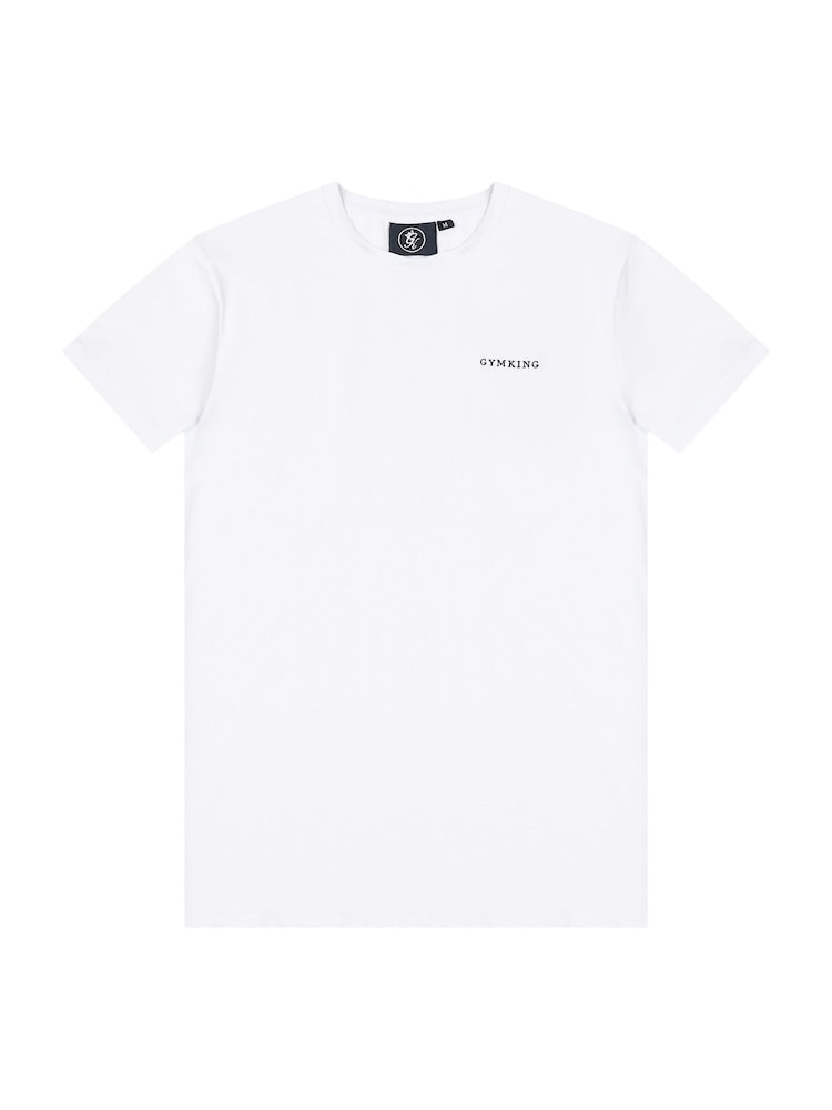 Gym King White Linear Fundamental T-Shirt - Image 5 of 5 Gym King White Linear Fundamental T-Shirt - Image 5 of 5